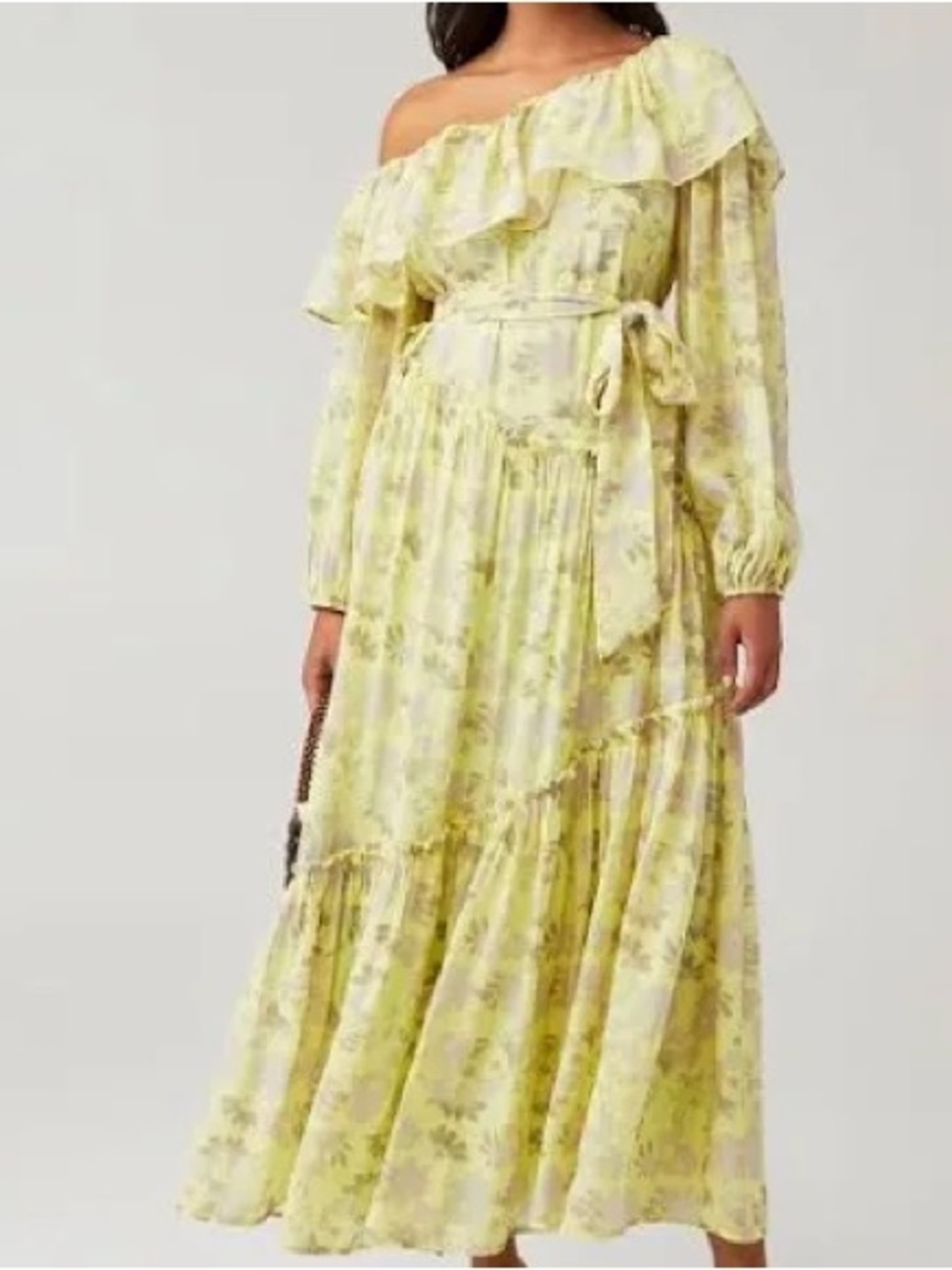 ASTR the label  Yellow Floral Off-Shoulder Maxi Dress